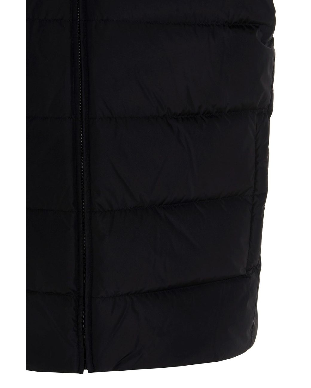 Prada Black Triangle-Logo Padded Gilet for men
