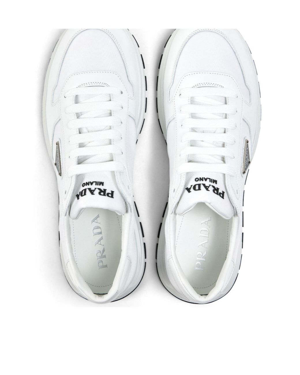 Prada White Versatile Casual Sneakers for men