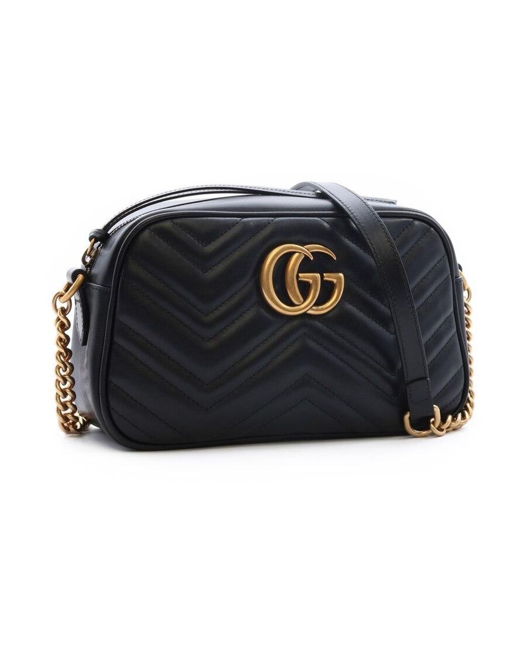Gucci Black Gg Marmont Shoulder Bag