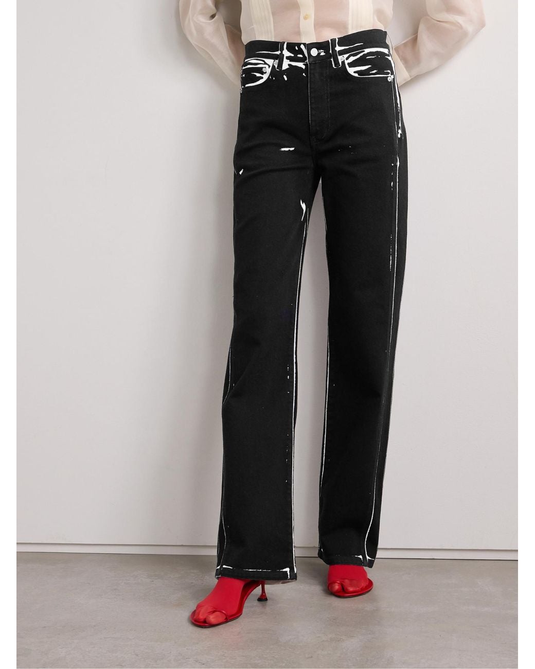 Proenza Schouler Black Color-Block Jeans