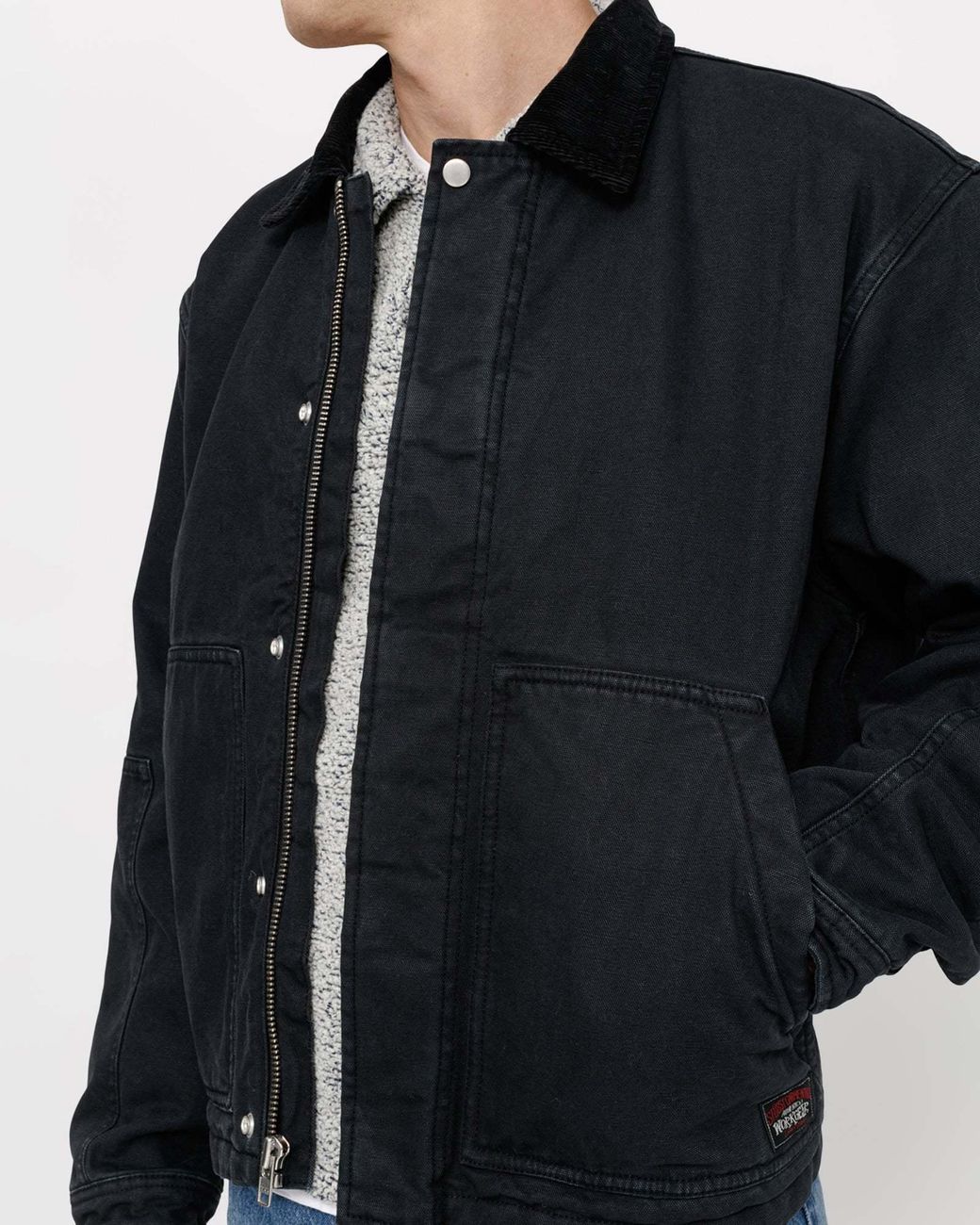 Stussy Blue Quilted Cotton Clothes for men
