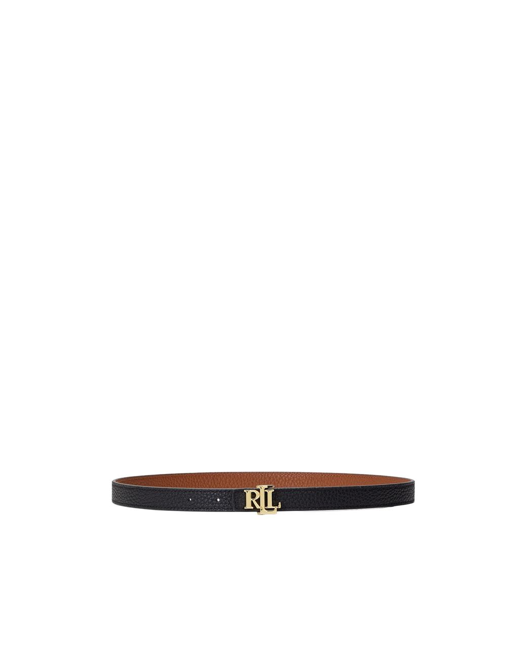 Ralph Lauren White Lauren Logo Buckled Reversible Belt
