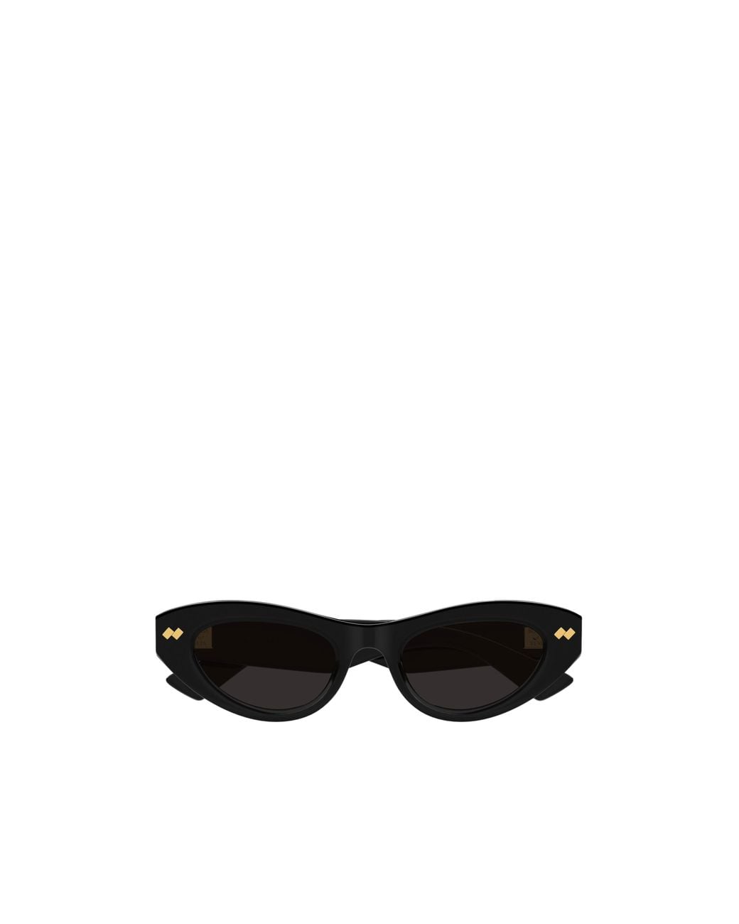 Bottega Veneta White Eyewear Oval Frame Sunglasses