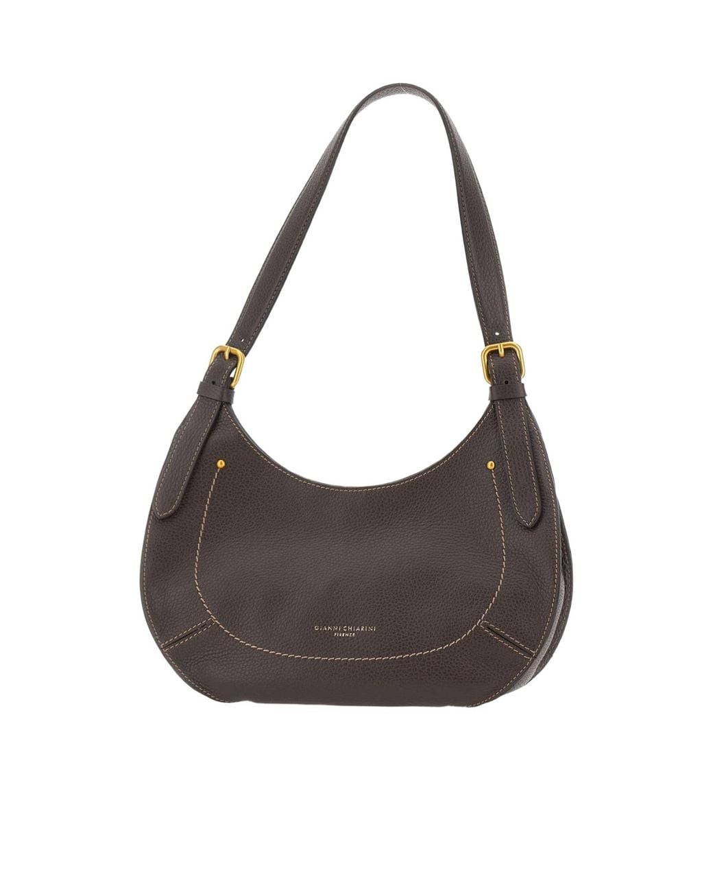 Gianni Chiarini Gray Gabry Curved Shoulder Bag