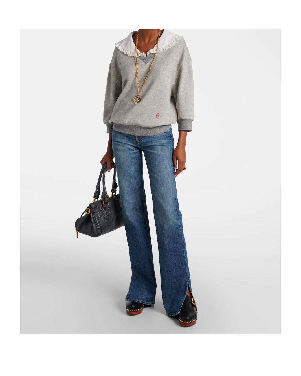 Chloé Blue High-Rise Flared Jeans
