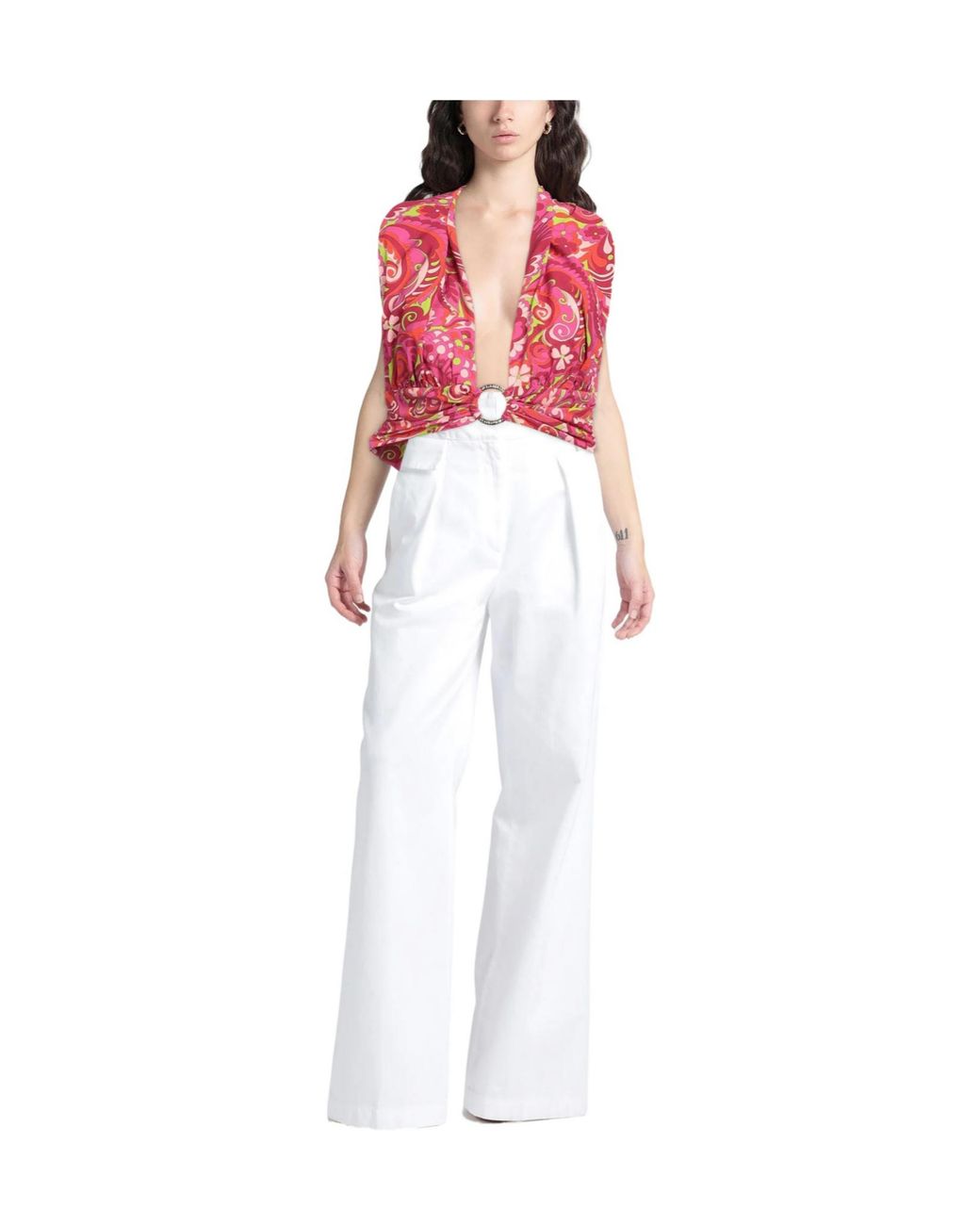 Dolce & Gabbana Pink Sleeveless Floral Tube Top