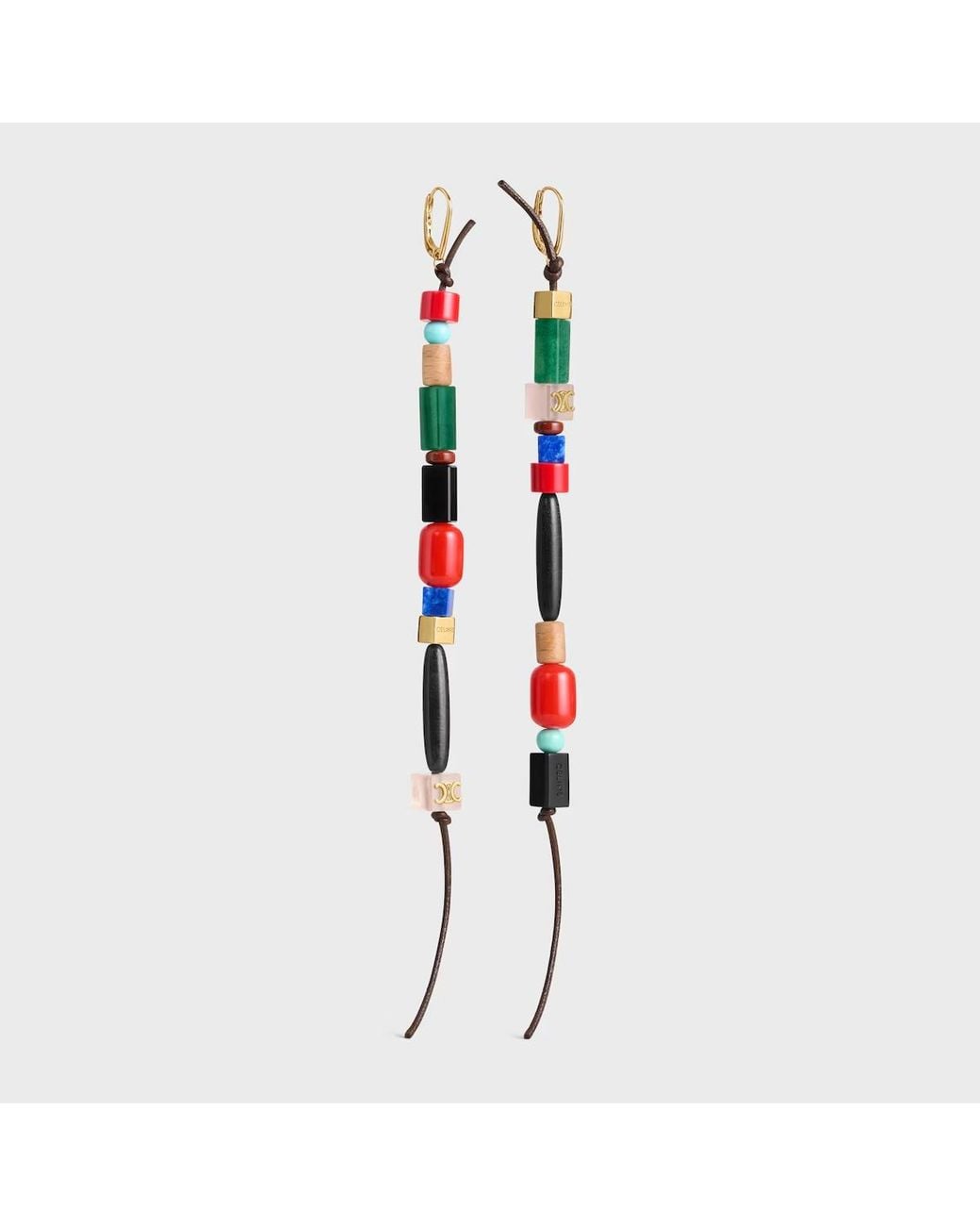 Céline White Été Long Earrings