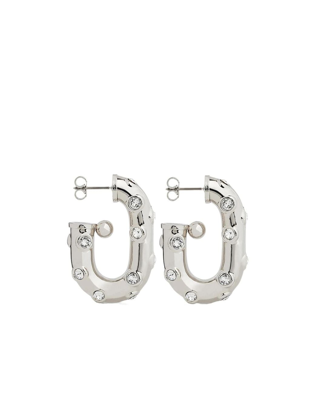 Rabanne White Xl Link Earrings