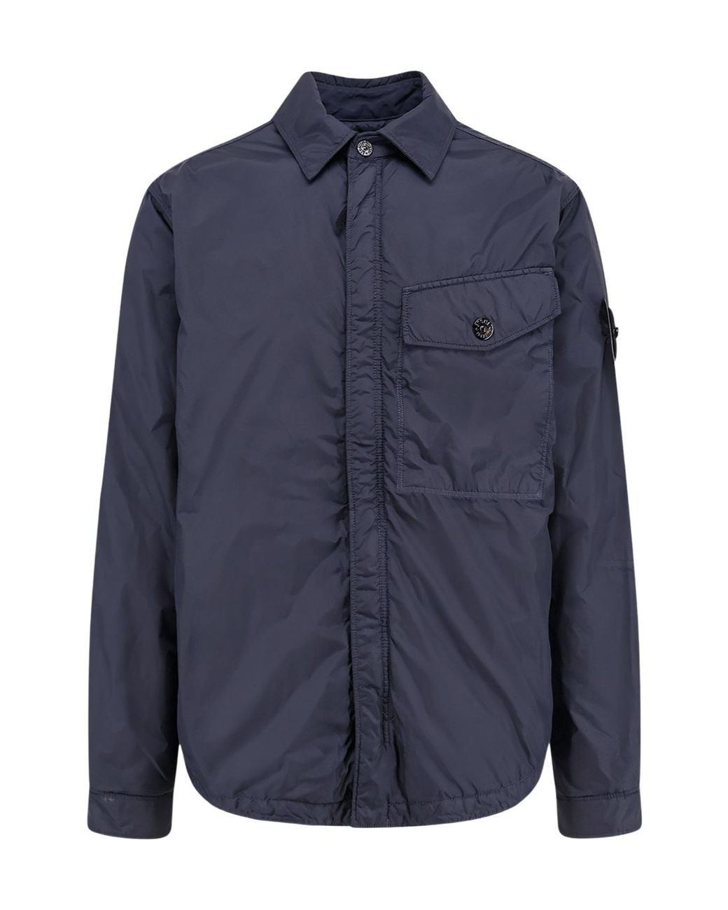 Stone Island Blue Shirt-Style Jacket for men