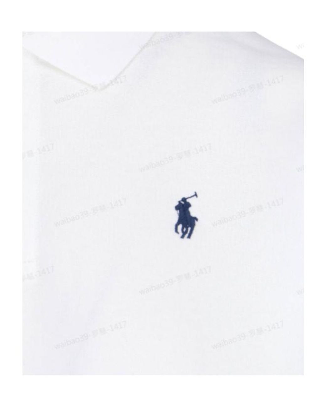 Polo Ralph Lauren Gray Logo-Embroidered Long-Sleeved Polo Shirt