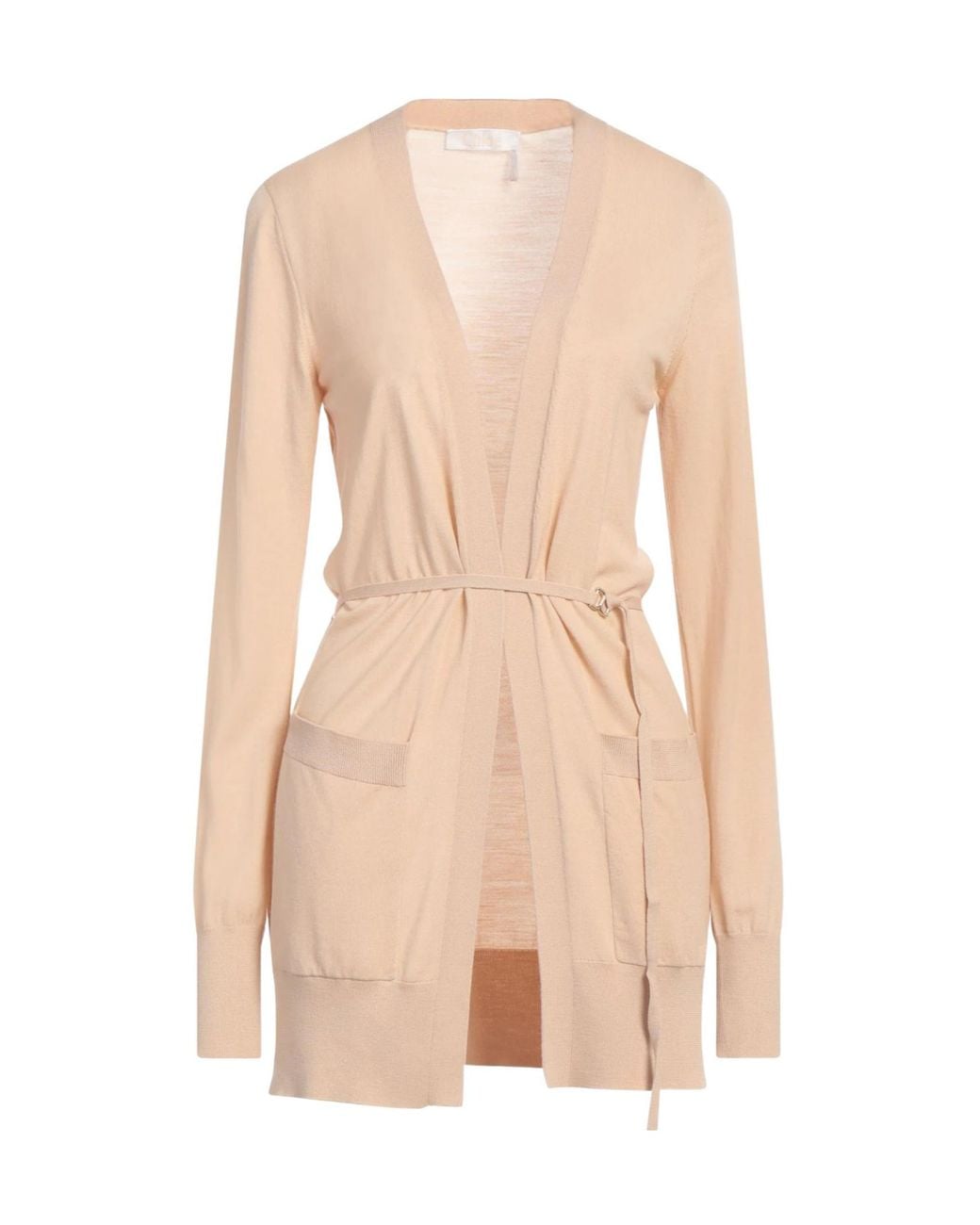 Chloé Natural Solid-Color Wool Coat
