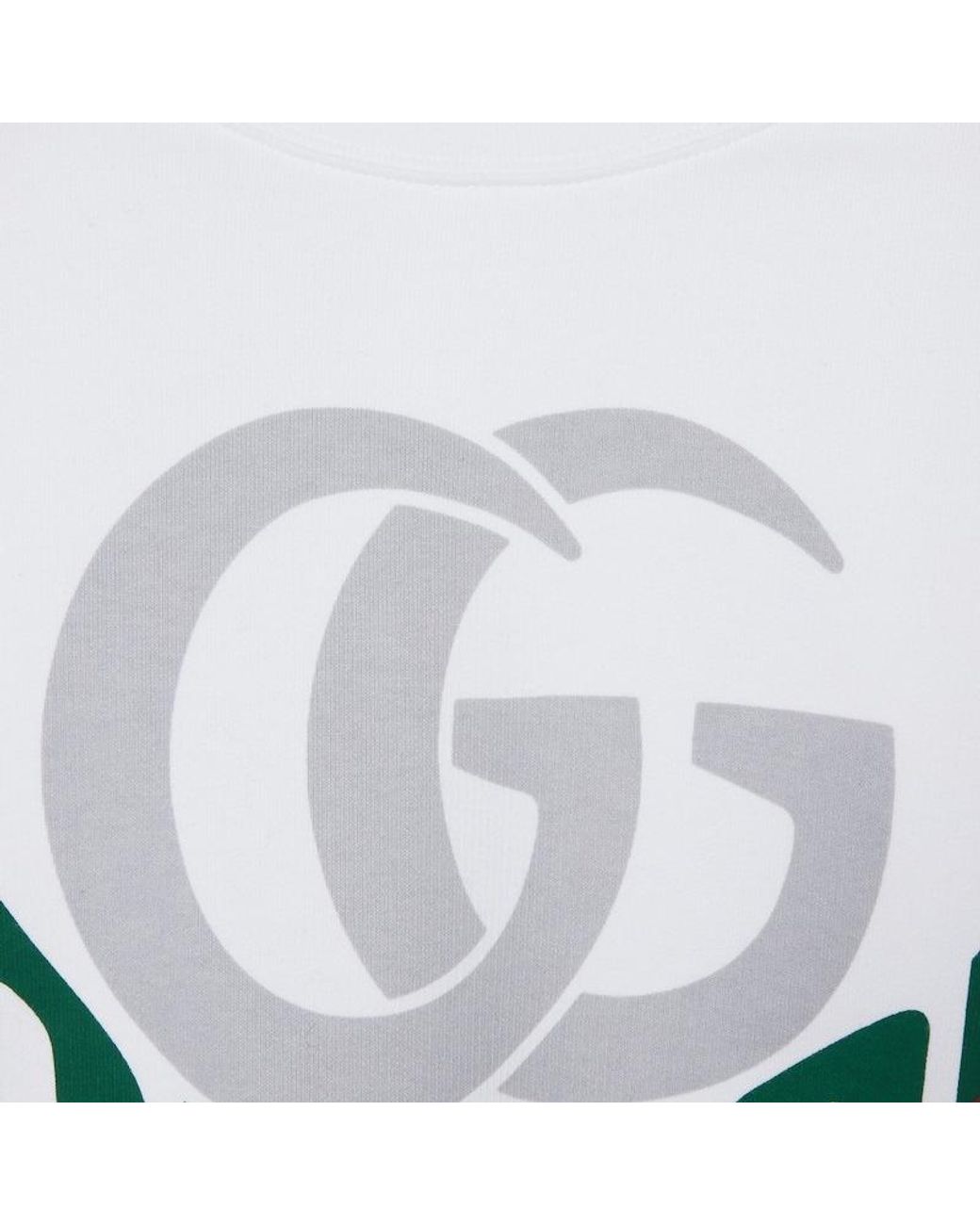 Gucci White Logo-Print Sweatshirt for men