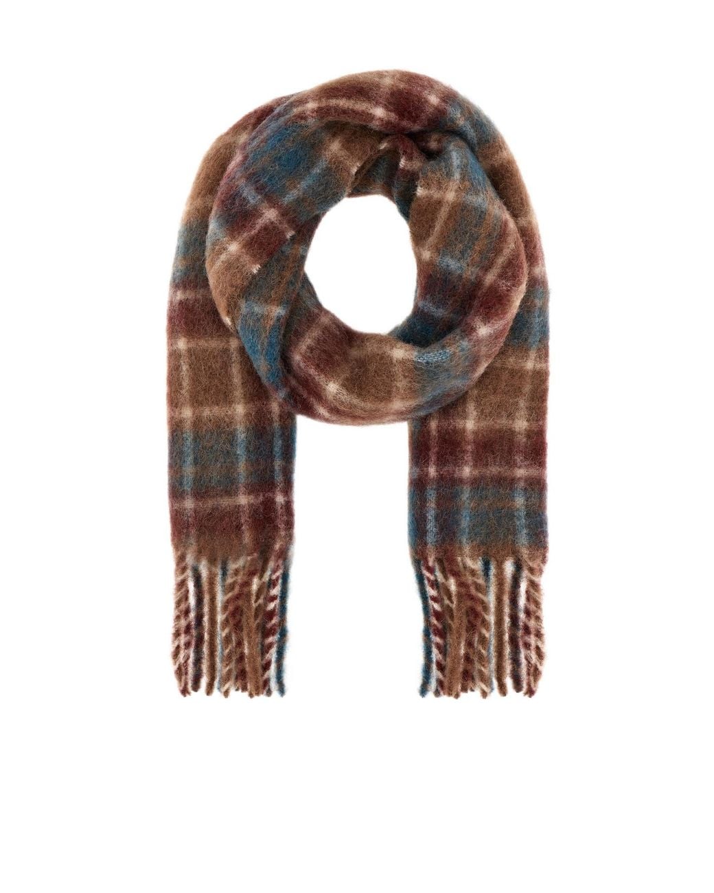 Drole de Monsieur Multicolor Drôle De Monsieur Checked Fringed Scarf for men
