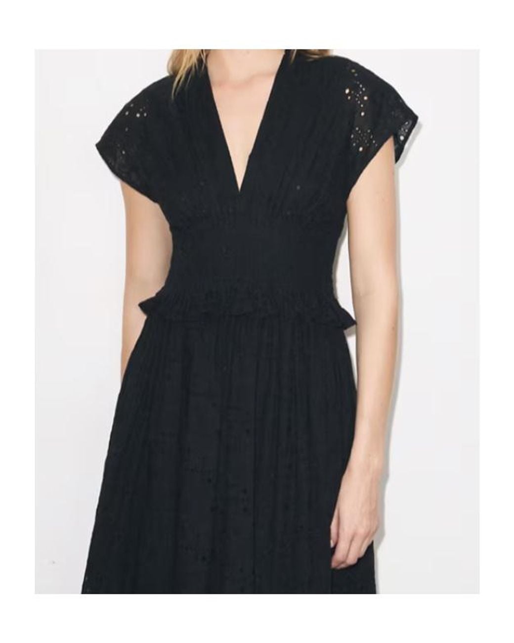 Tory Burch Black Eyelet Cotton Dress
