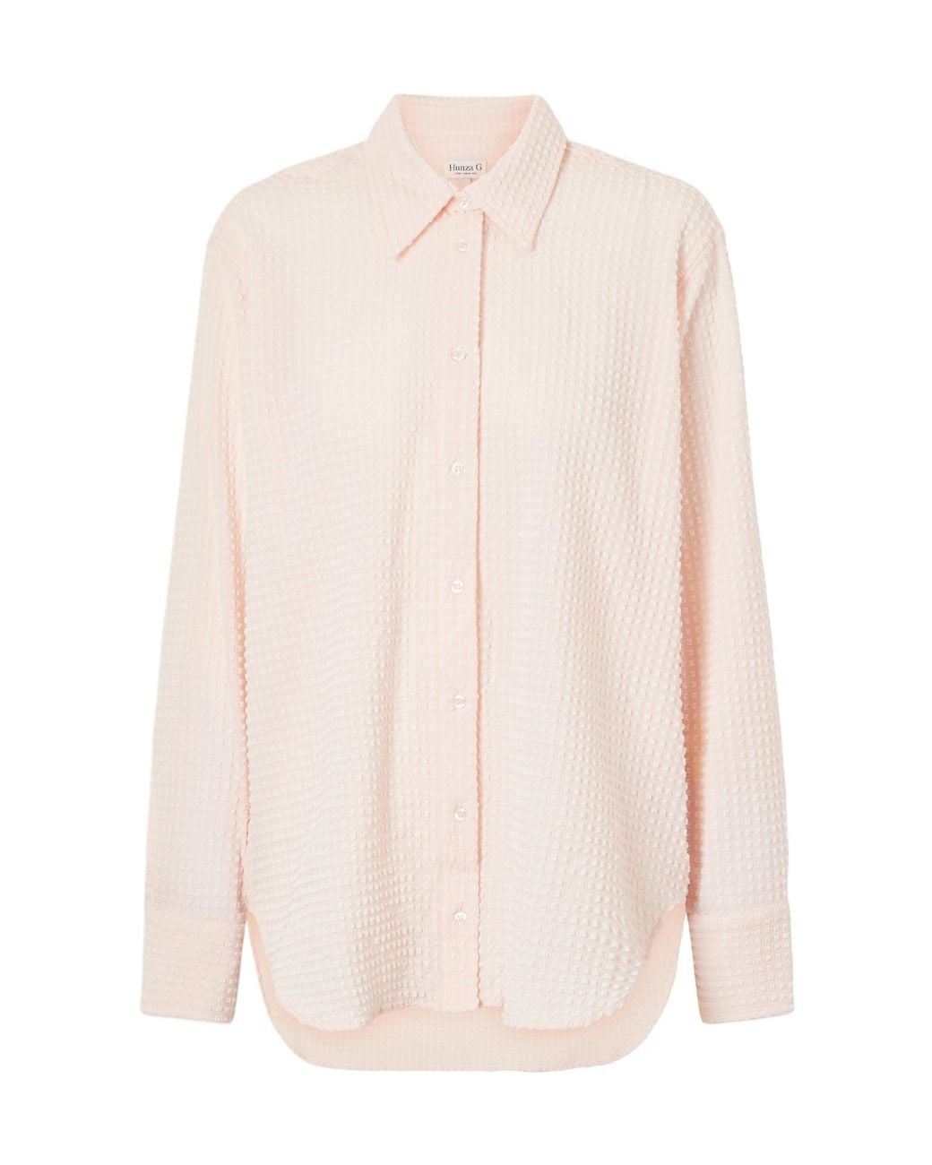 Hunza G Pink Seersucker Shirt