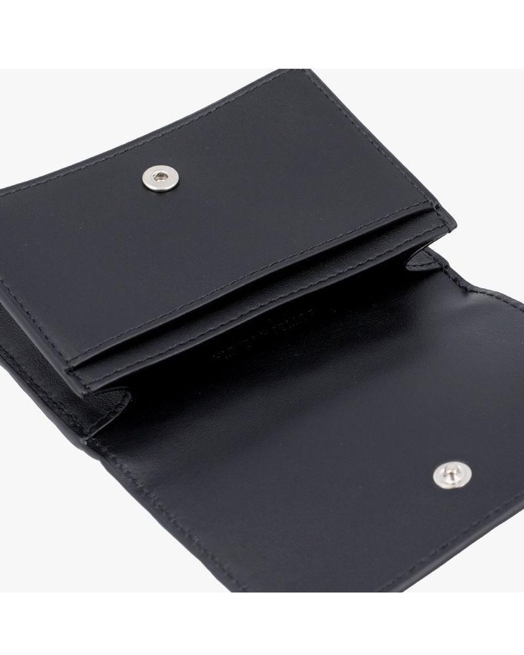 Bottega Veneta Black Woven Card Holder for men