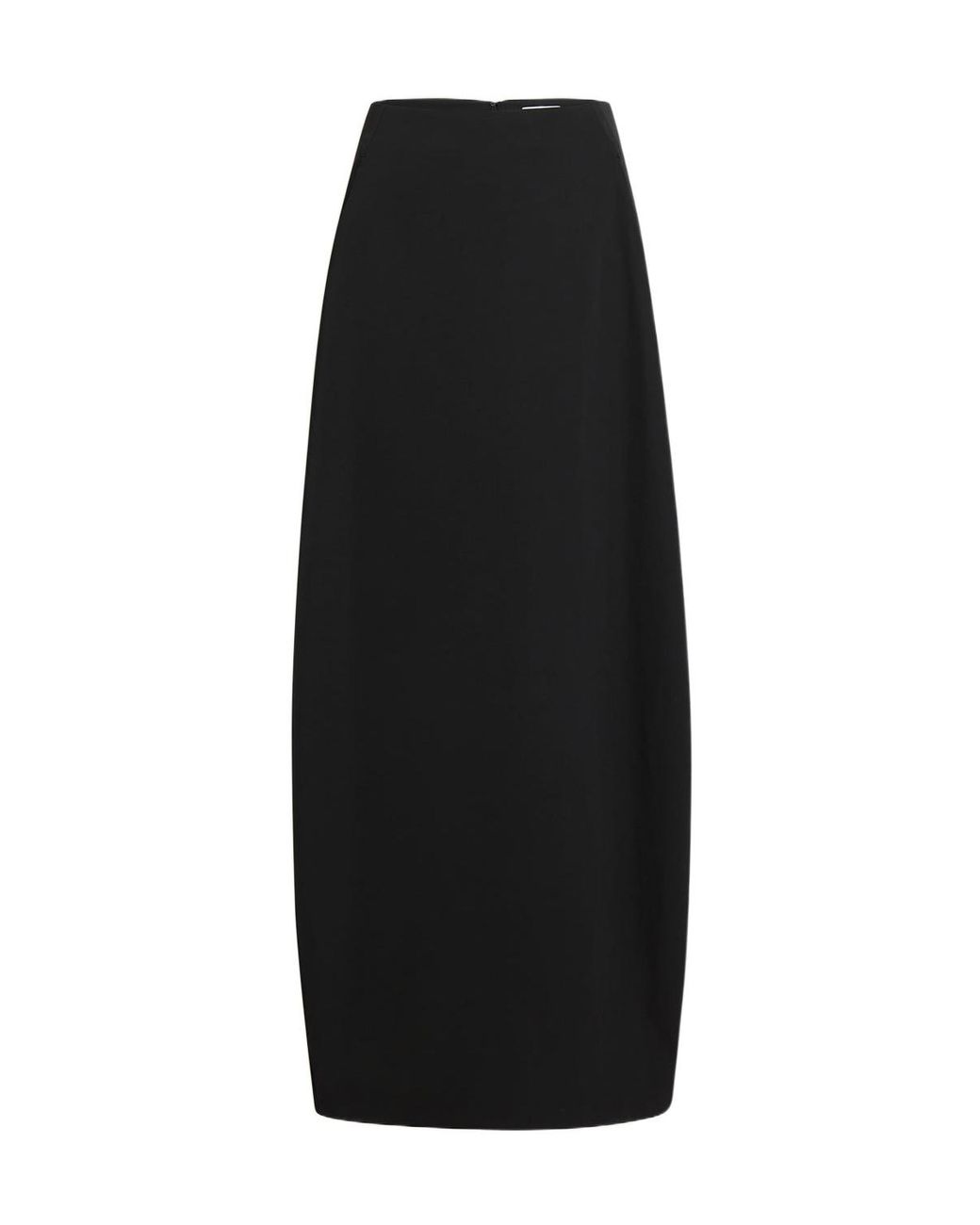 Khaite Black Lauson Midi Skirt