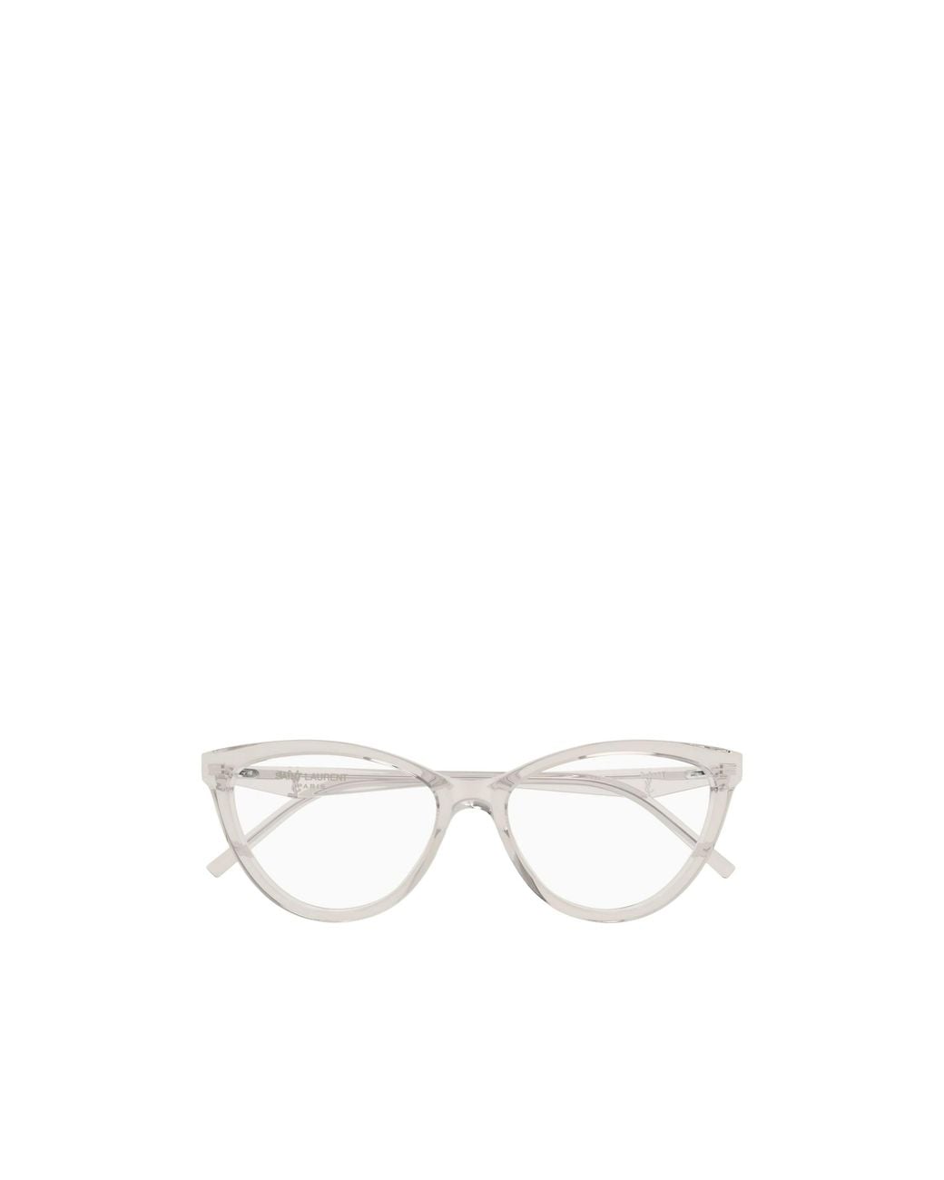 Saint Laurent White Full-Frame Non-Prescription Glasses