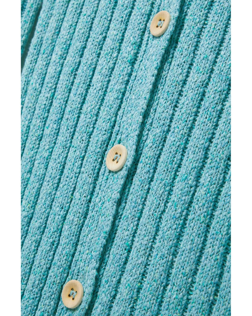 The Elder Statesman Blue Ribbed Midi Dress