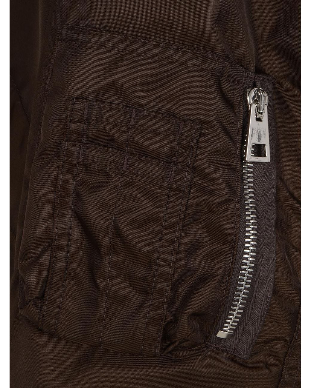 Givenchy Brown Zip-Up Shawl Collar Bomber Jacket