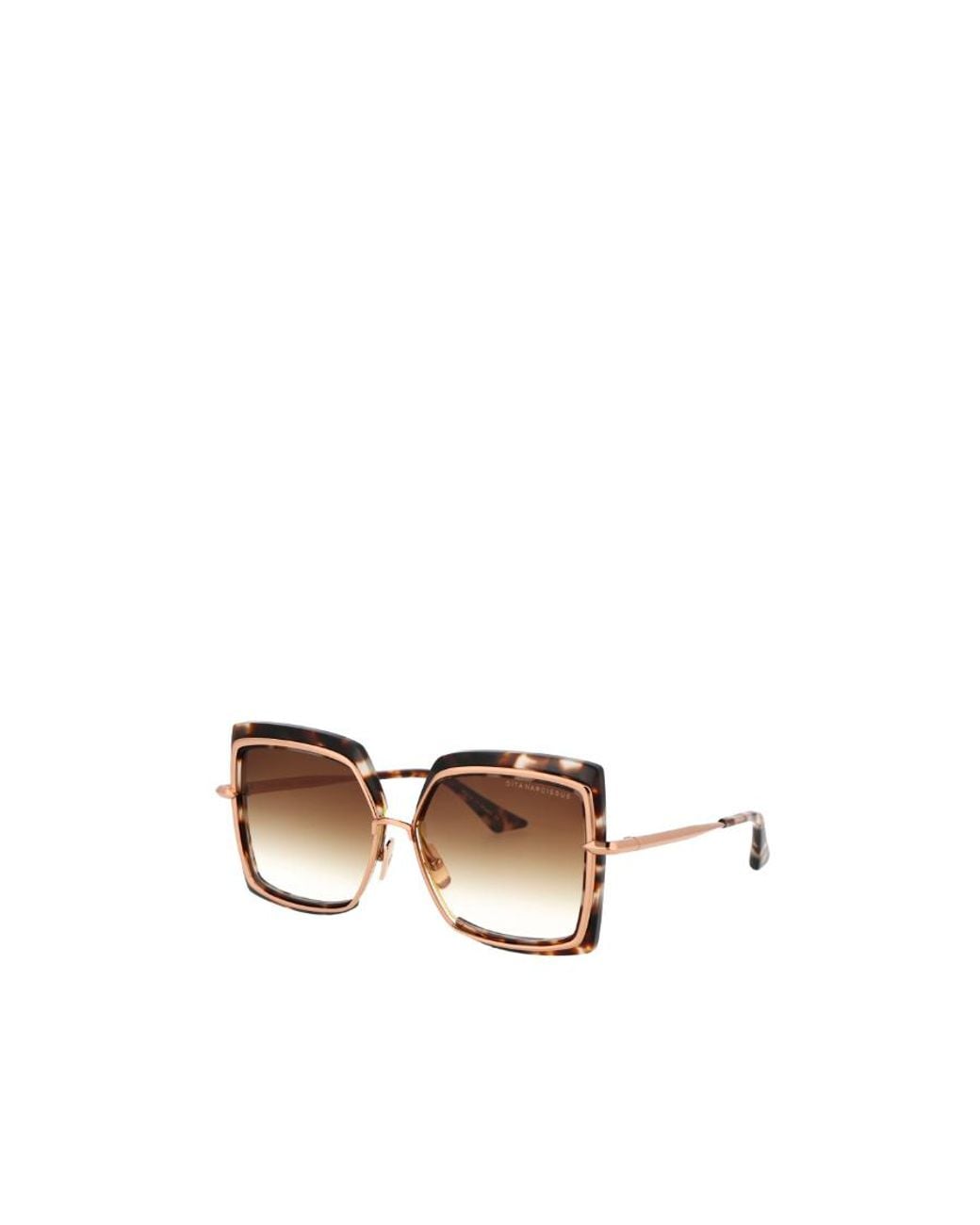 Dita Eyewear White Narcissus Square Frame Sunglasses for men