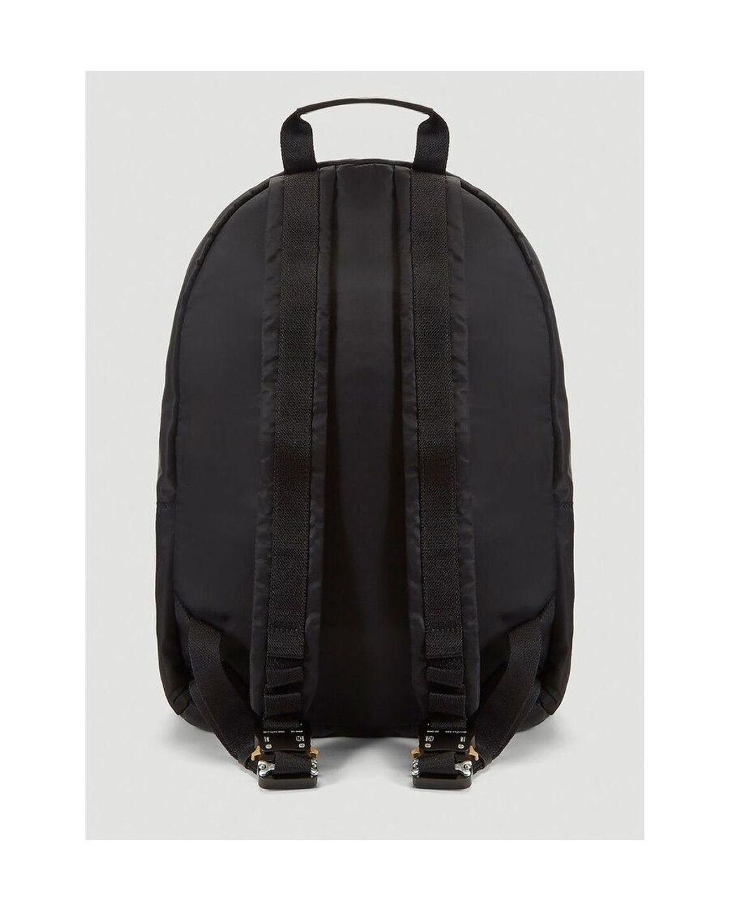 1017 ALYX 9SM Black Tri-Con Logo Buckle Backpack for men