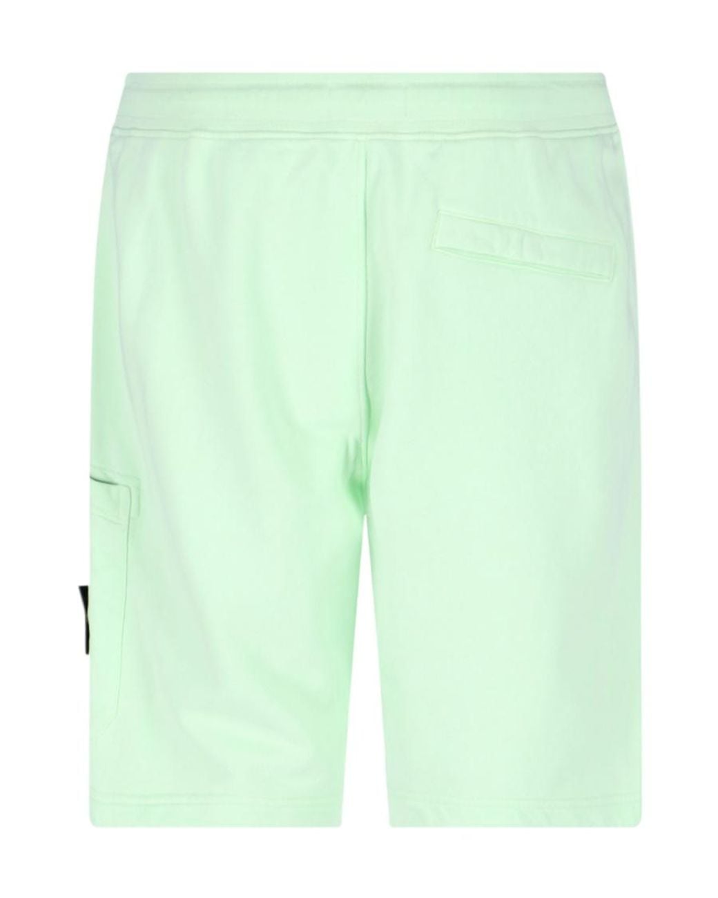 Stone Island Green Compass-Patch Drawstring Cargo Shorts for men