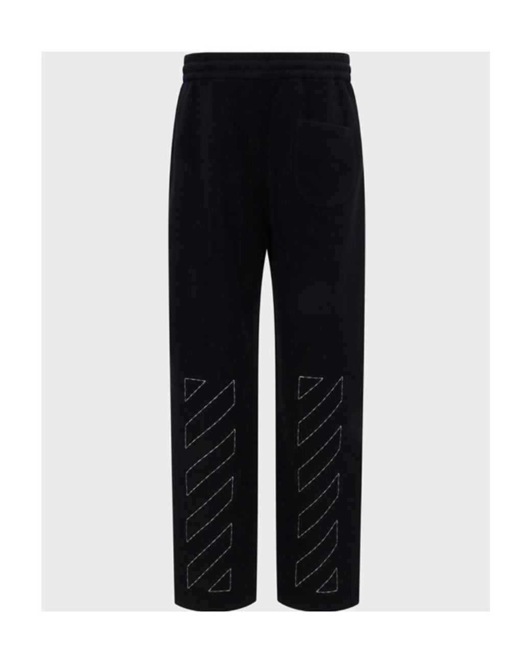 Off-White c/o Virgil Abloh Black Drawstring Mid-Rise Pants for men