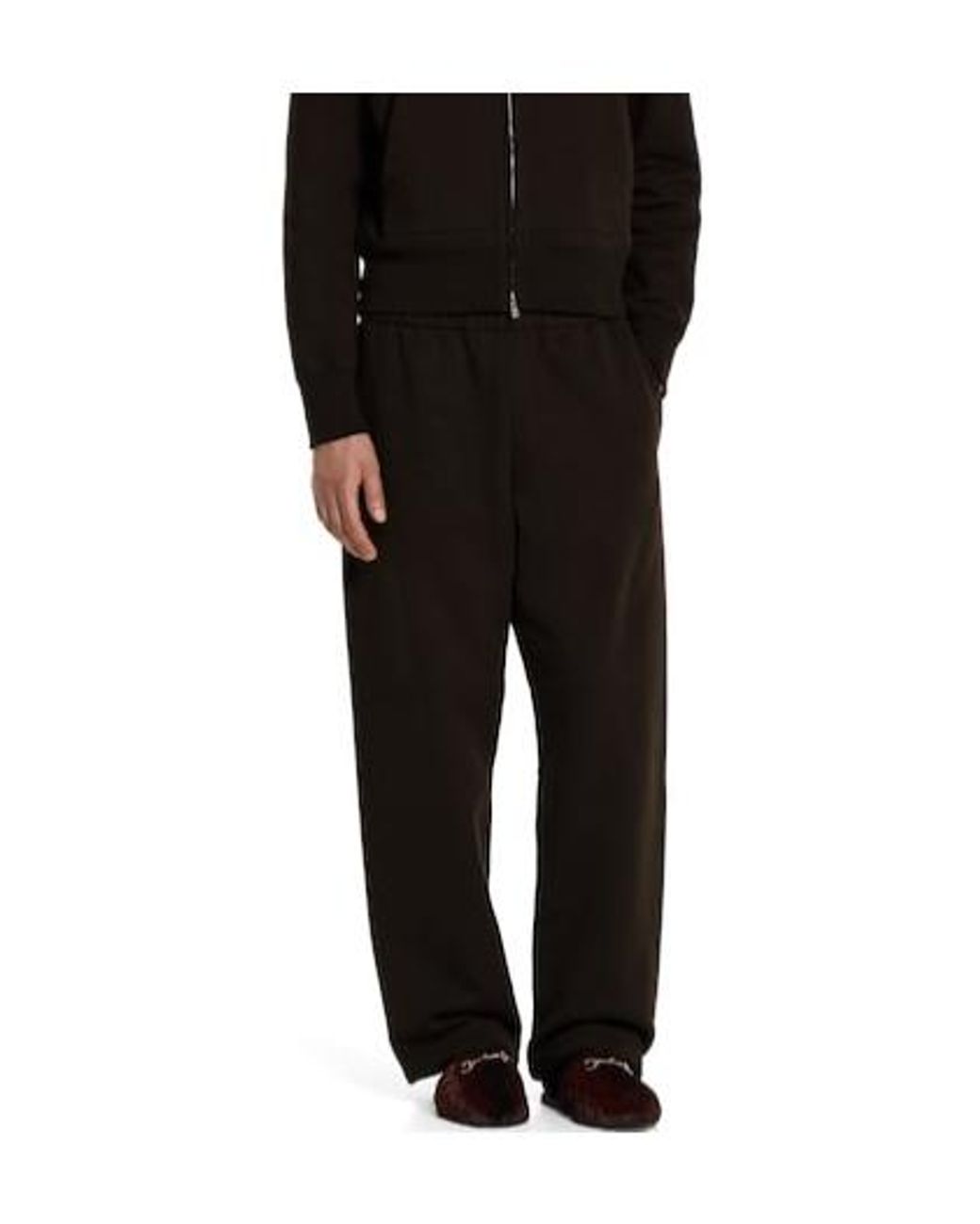 Gucci Black Brushed Jersey Jogging Pants for men