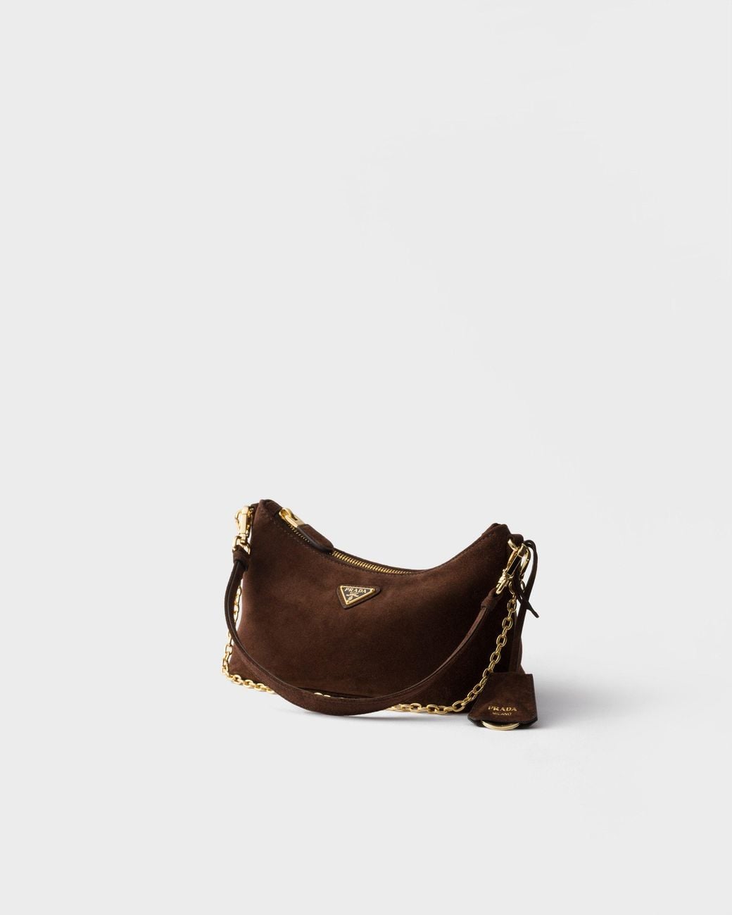 Prada Brown Suede Shoulder Bag