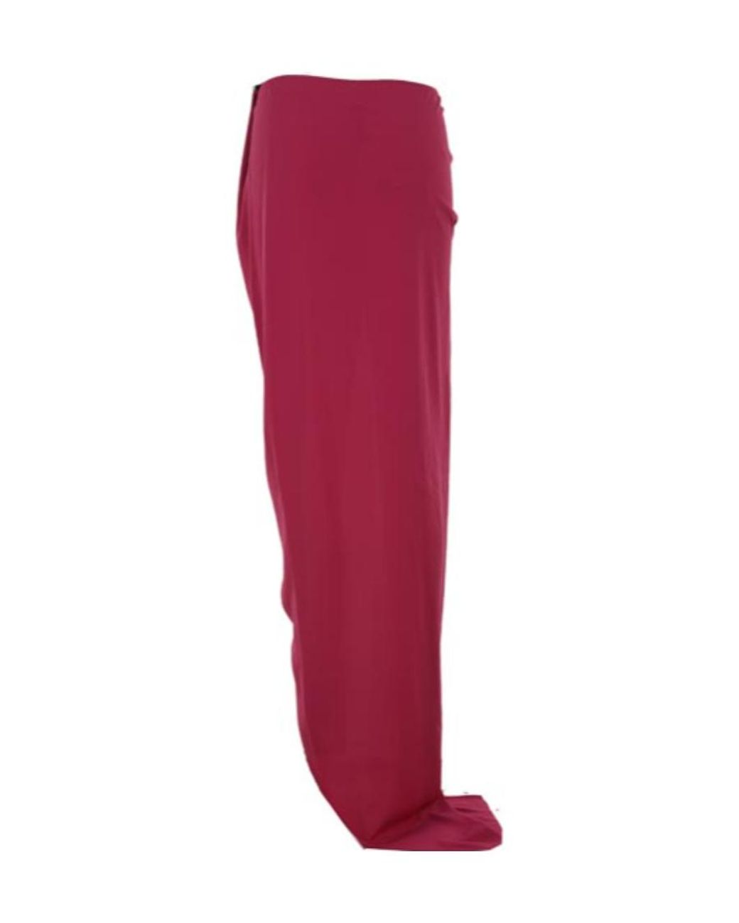 Rick Owens Red High-Waist Asymmetric Maxi Skirt