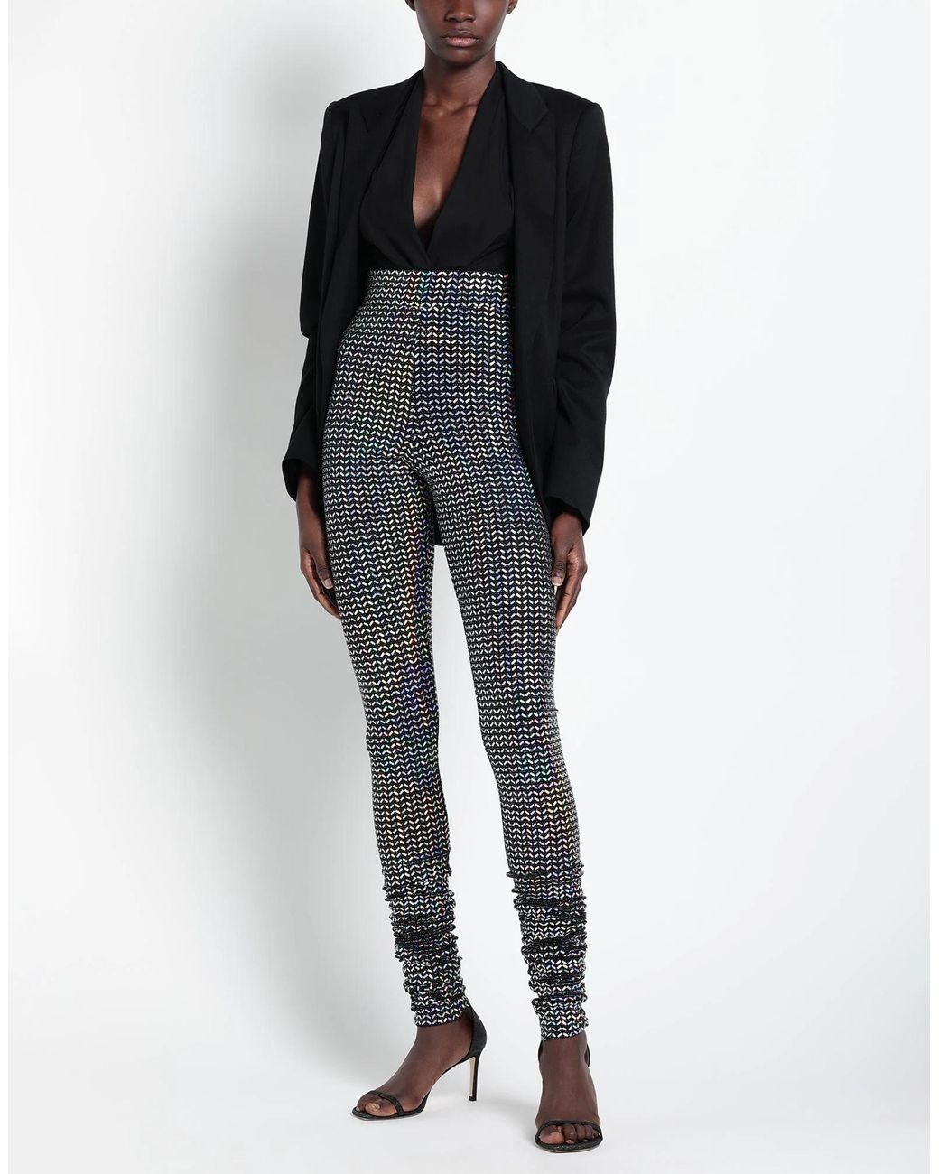 Dolce & Gabbana Blue Two-Tone Knitted Leggings