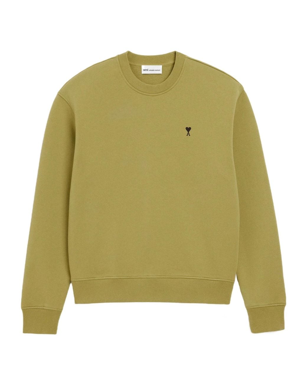 AMI Green Ami Ami De Coeur Crewneck Sweatshirt for men