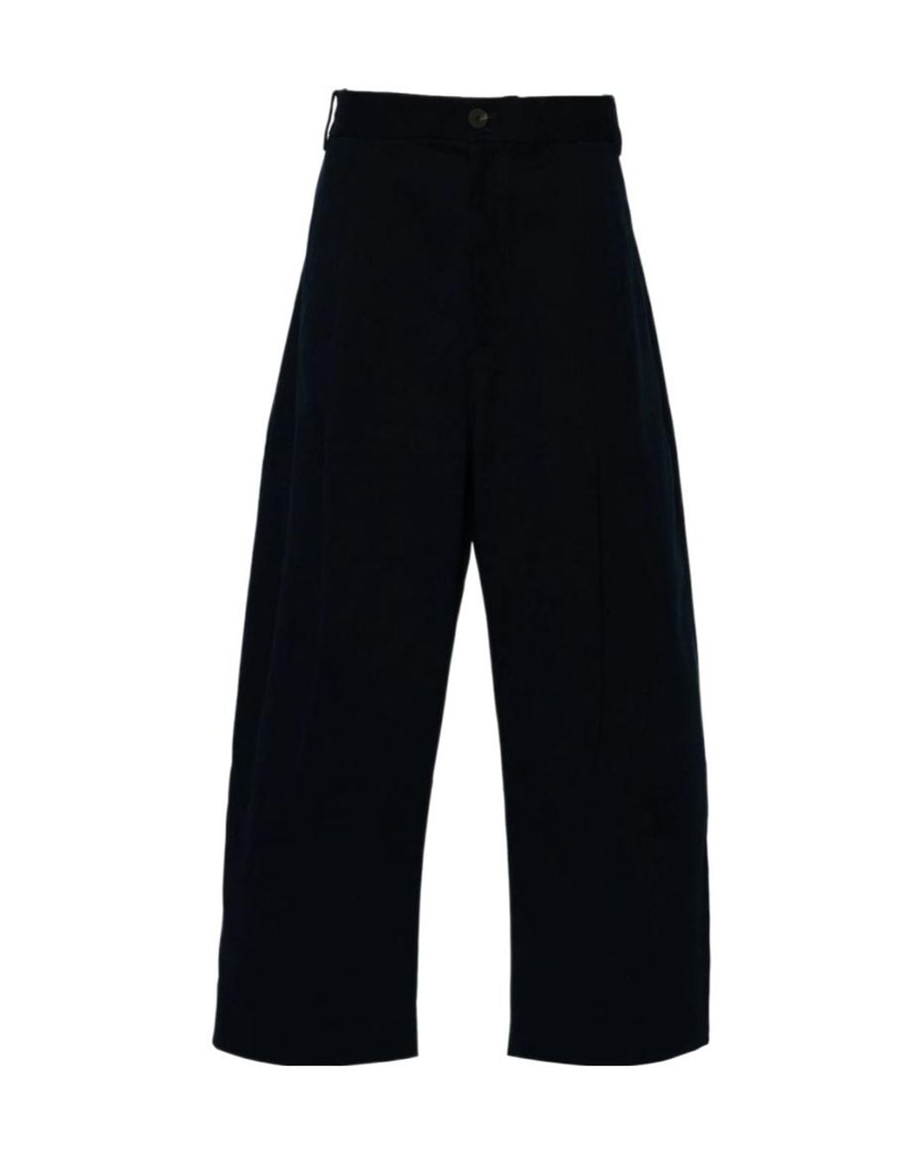 Studio Nicholson Blue Sorte High-Waisted Wide Leg Trousers for men