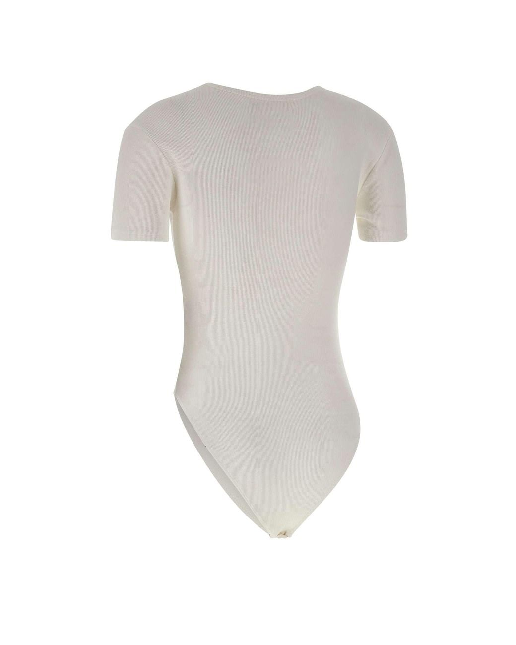 Vivienne Westwood Gray Shoer-Sleeved Crewneck Ribbed Bodysuit