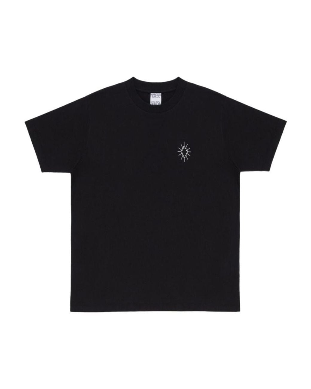 Marcelo Burlon Black Eclipse Cross-Print Cotton T-Shirt for men