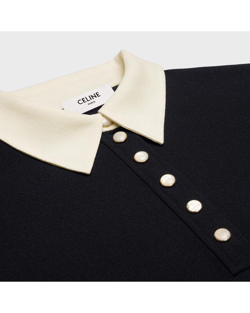 Céline Black Mini Polo Dress