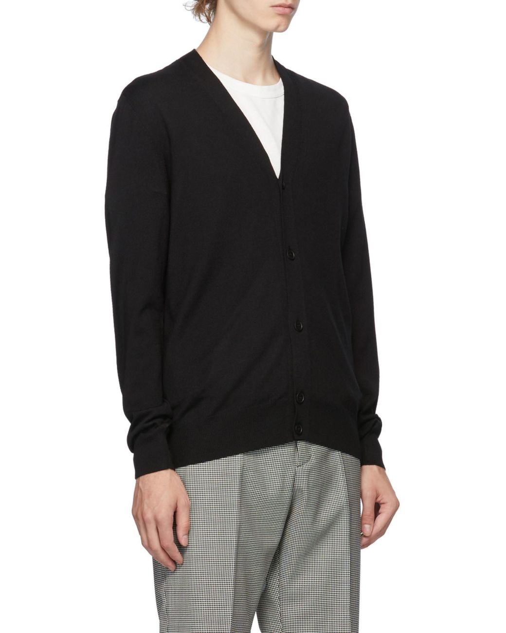 McQueen Black Button Cardigan for men
