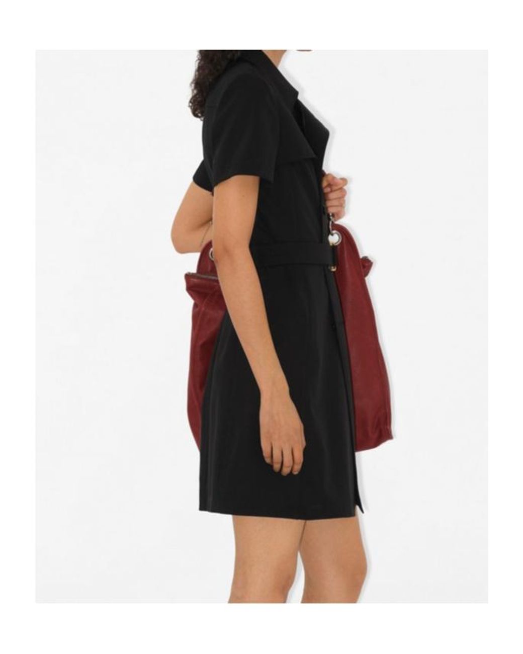 Burberry Black Double Breasted Belted Mini Dress