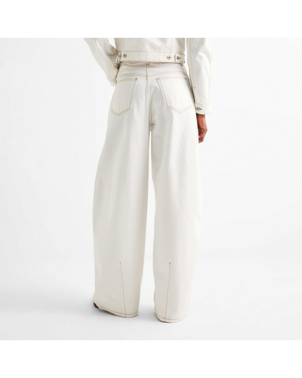 Jacquemus White Loose Straight-Leg Jeans