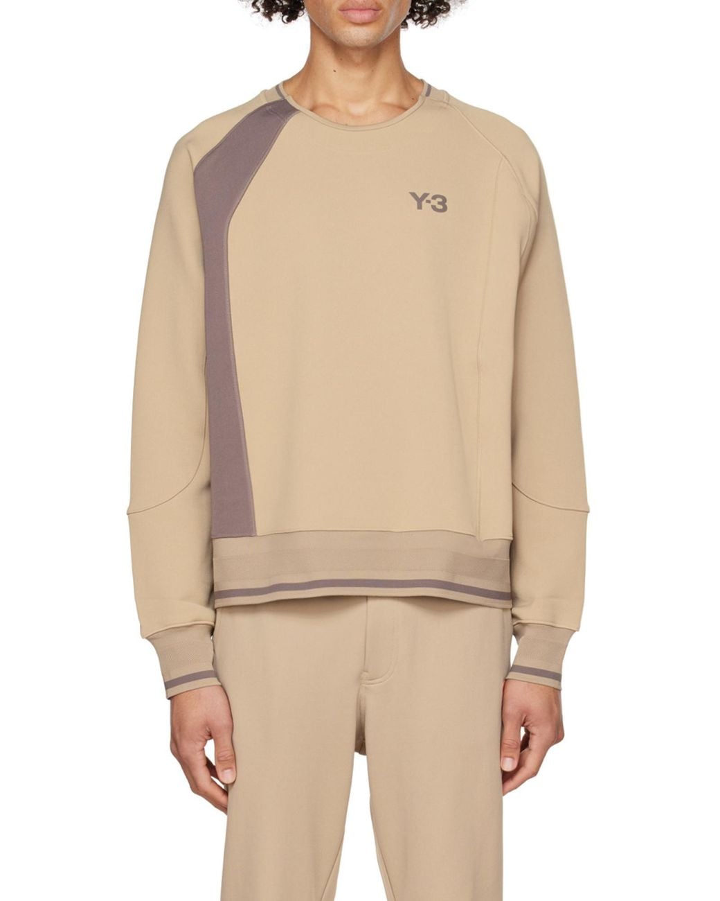 Y-3 Natural Logo Long-Sleeve Sweatshirt for men