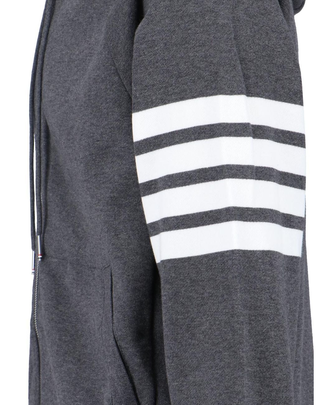 Thom Browne Gray 4-Bar Striped Zipped Jacket for men