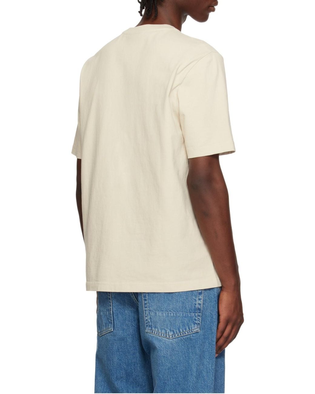 Maison Kitsuné White Maison Kitsuné Handwriting Comfort T-Shirt for men