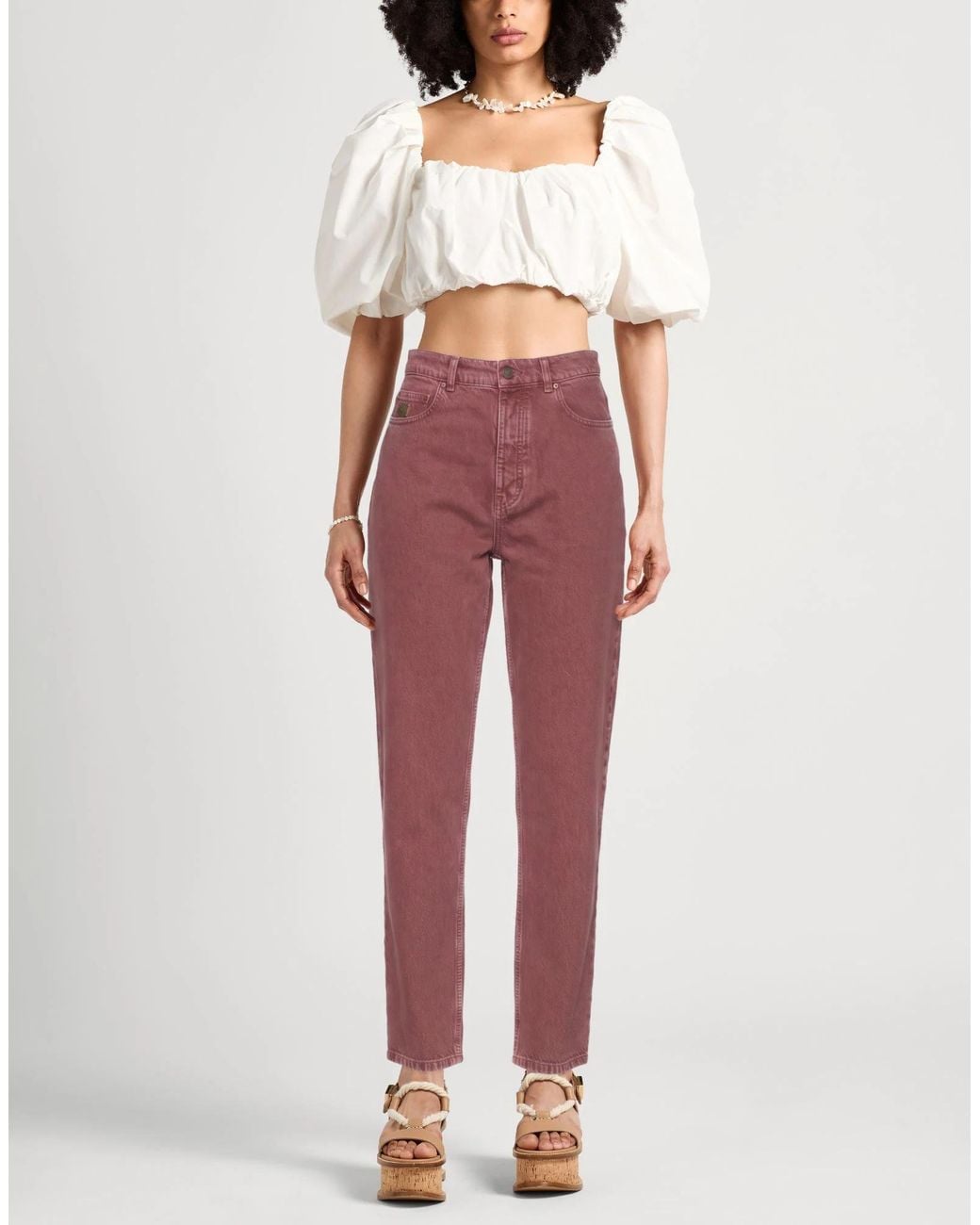 Chloé Red Slim-Fit Jeans