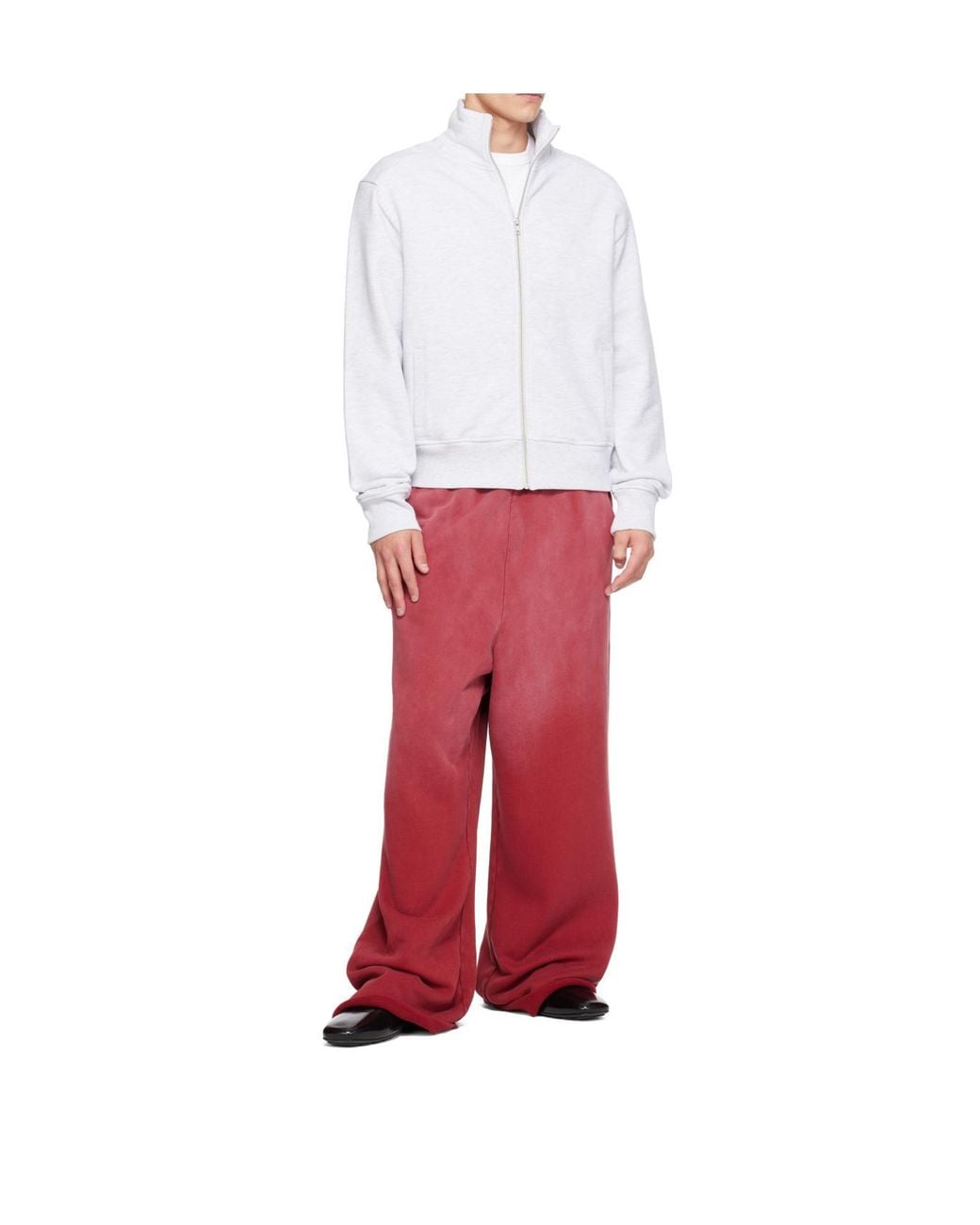 Entire studios White Stand-Collar Zip-Up Sweatshirt for men
