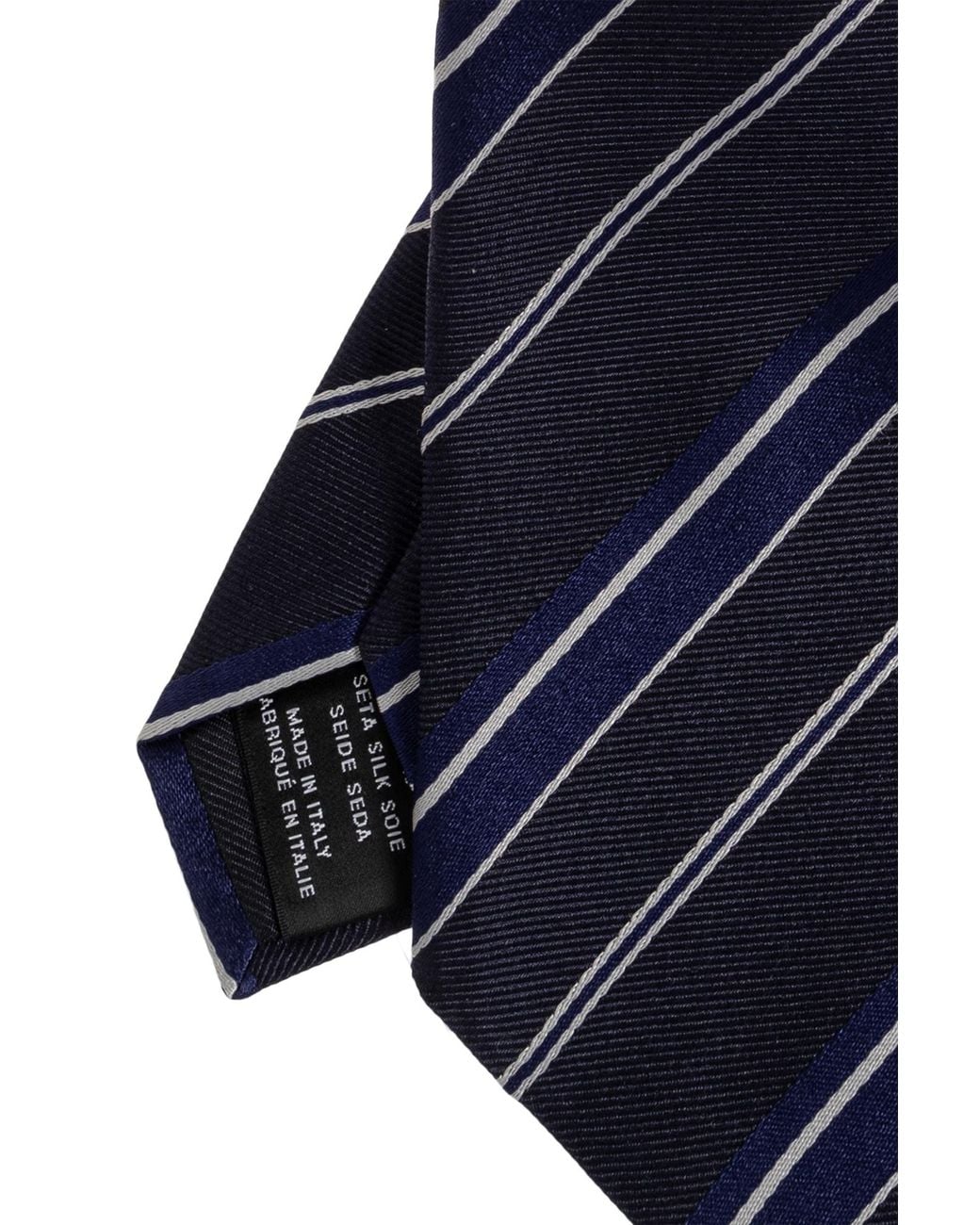 Tom Ford Blue Diagonal Striped Silk Tie for men