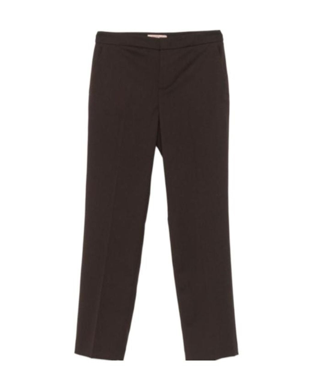 Twinset Gray Straight-Leg Trousers
