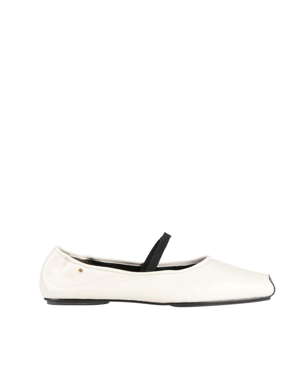 Tory Burch White Simple Leather Mary Jane Shoes