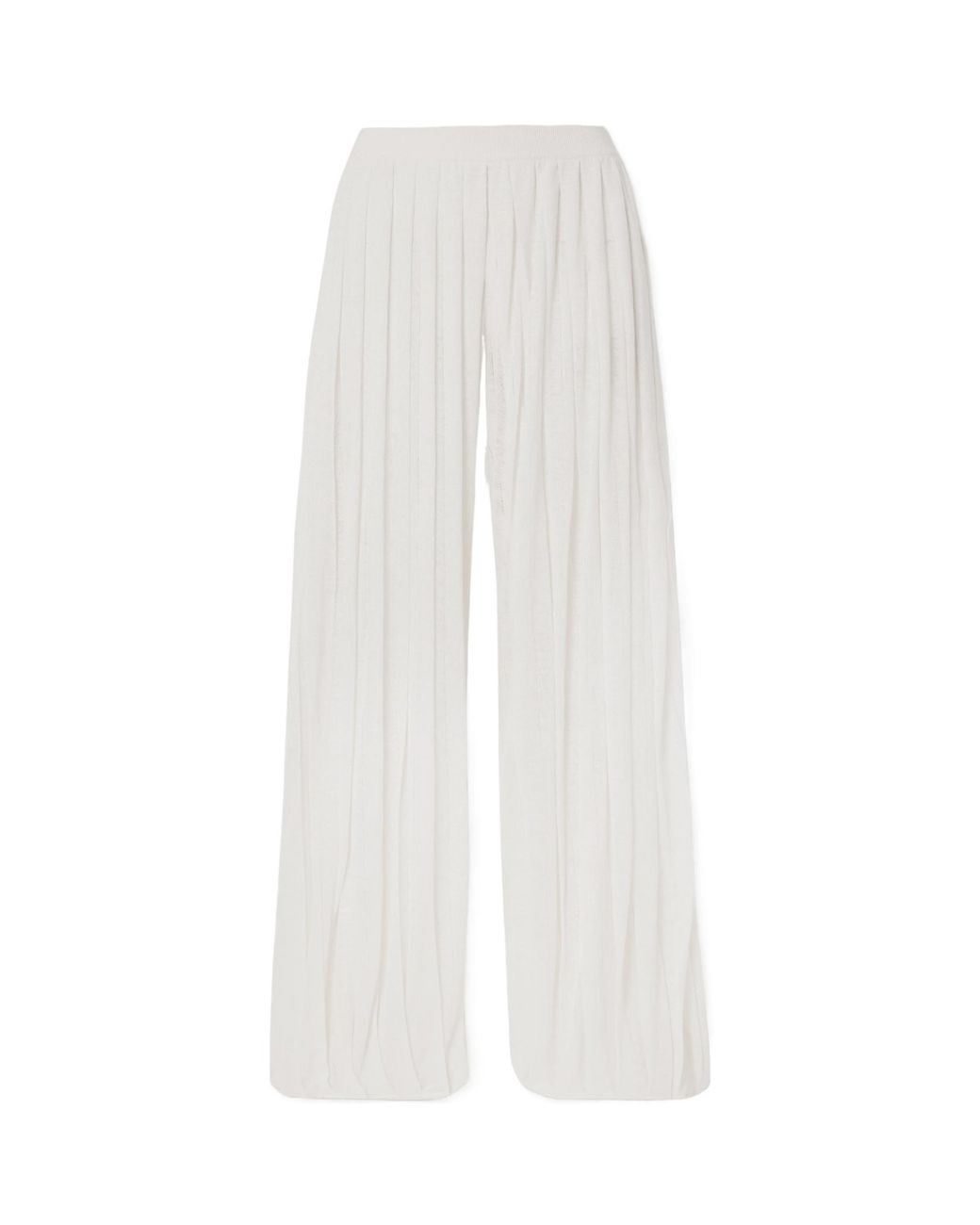 Loro Piana White Lanai Wide-Leg Casual Pants