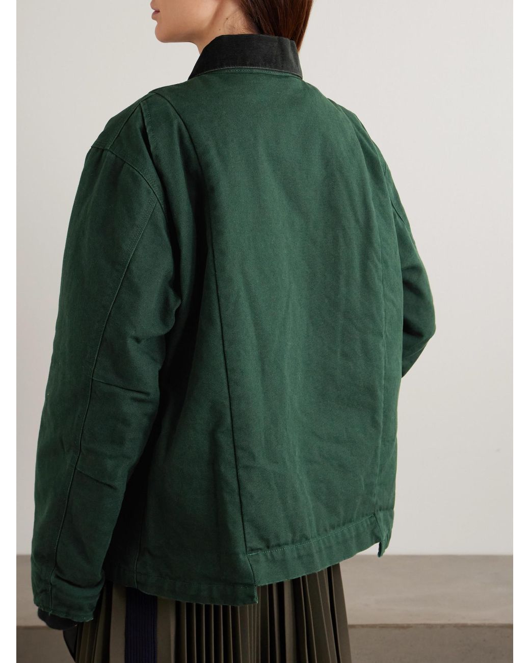 Sacai Black X Carhartt Logo Patch Zip-Up Jacket for men